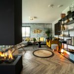 professionally styled mid century living room