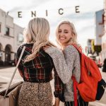 two women in Venice Beach wearing prints and patterns that work for all seasons
