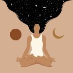 mindfulness meditation pose illustration