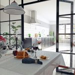 Dining room and kitchen following the top home decor trends for 2024