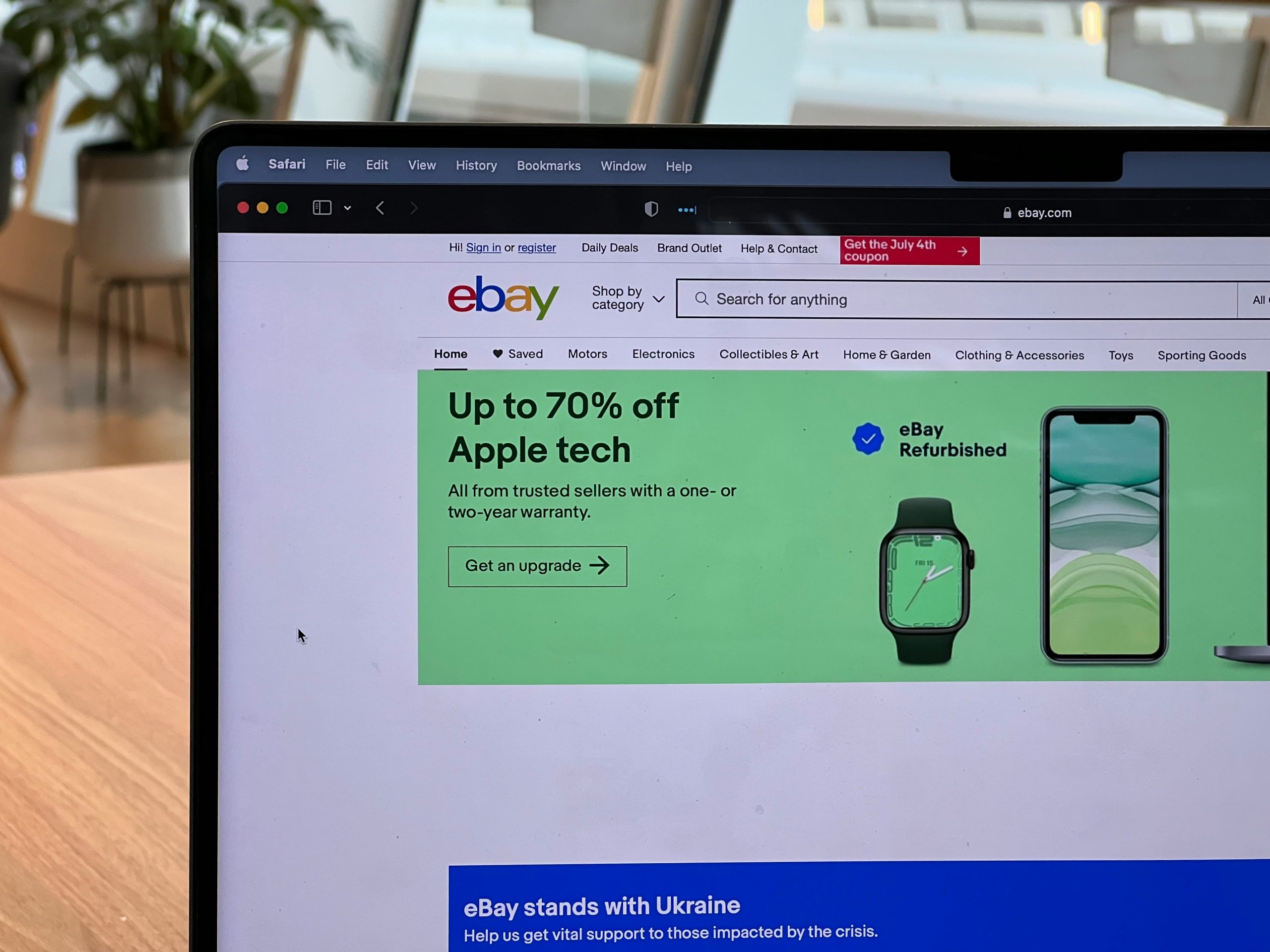 ebay homepage sale on Apple tech