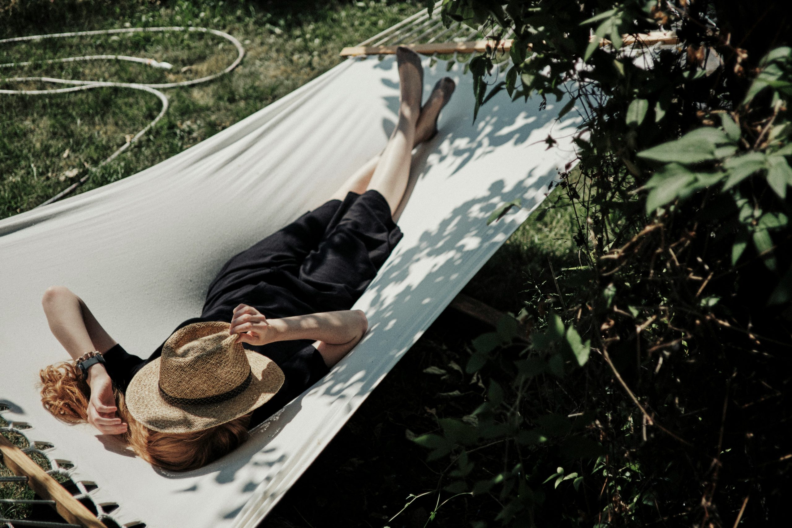Sunday rest routine in a hammock